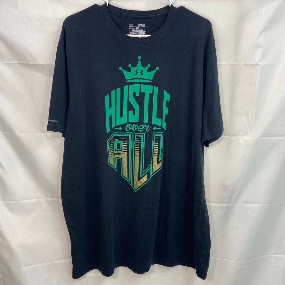 Under Armour men's black short sleeve loose‎ heat gear active casual shirt XL